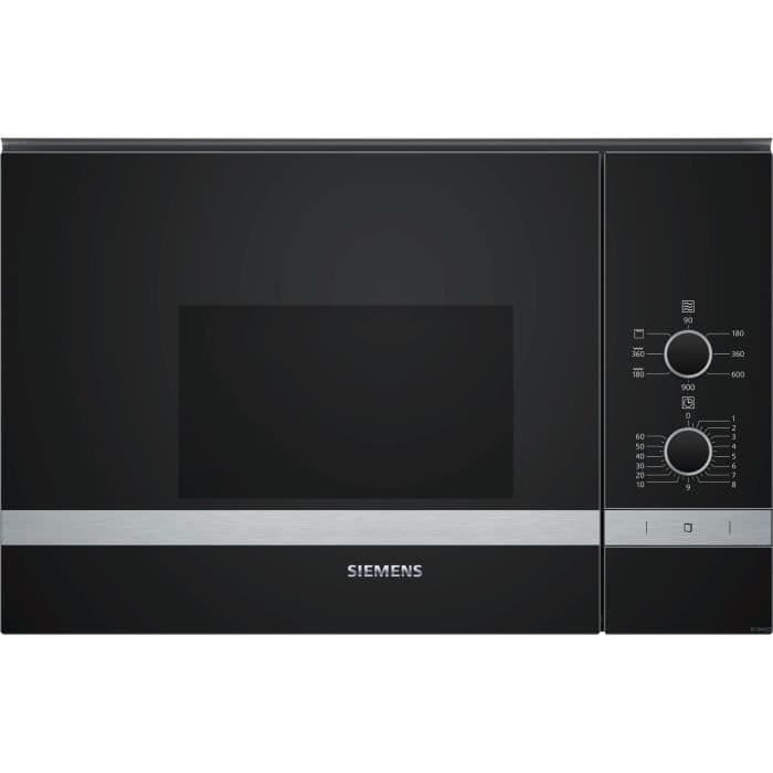 SIEMENS BE550LMR0 - Sisäänrakennettu ruostumattomasta teräksestä valmistettu mikroaaltouuni-20 L-800 W-Grilli 1200 W