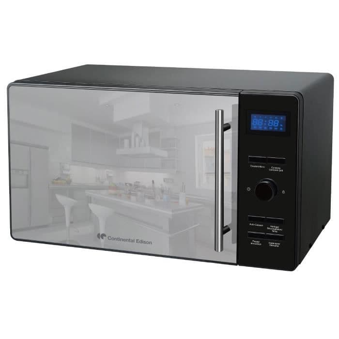 CONTINENTAL EDISON CEMO23CGBM - Mikrobølgeovn Kombination Grill Sort spejldør - 23 L