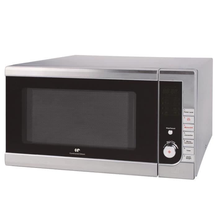 CONTINENTAL EDISON CEMO34CGSM - Kombinerad grillmikrovåg - 34L - Silver spegelhållare