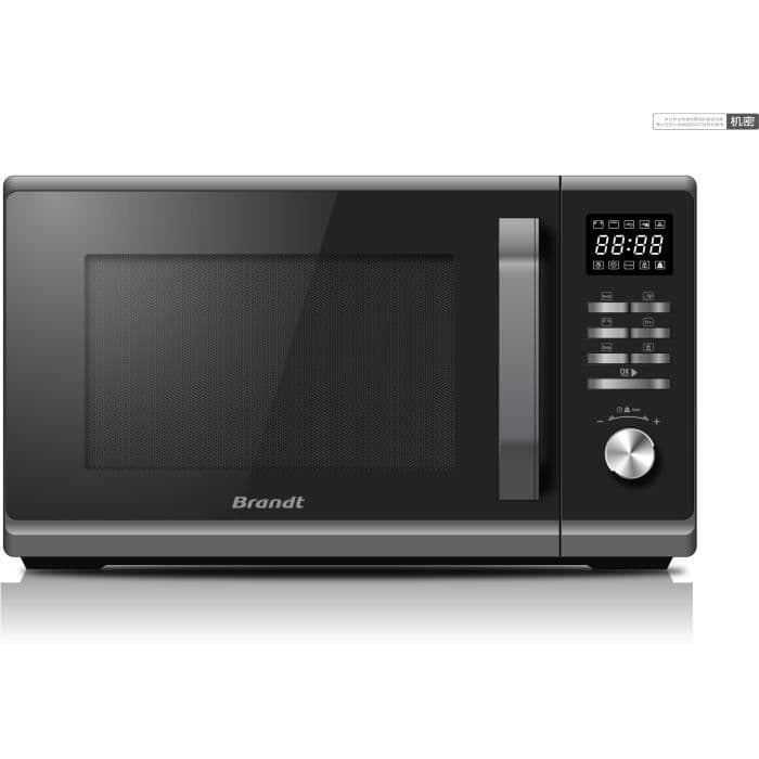 BRANDT SE2300S Yksitoiminen mikroaaltouuni - 23L - 800 wattia - hopeaa