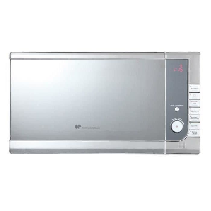 Continental Edison CEMO34CS Kombinerad mikrovågsugn - 34 L - 1000 W - Grill 1250 W - Silverspegeldörr - Fristående