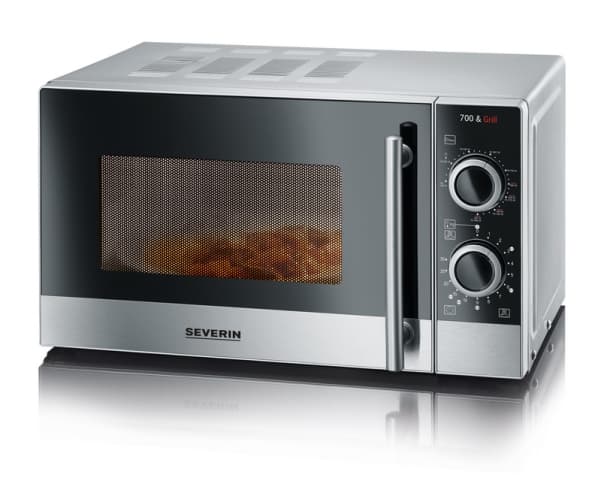 Severin MW 7874 Mikrobølgeovn Sølv-sort, Rustfrit stål 700 W Grillfunktion