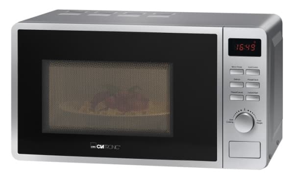 Clatronic MWG 793, Over the range, Grillmikrovågsugn, 20 l, 700 W, Knappar, Rotations-, Svart, Silver
