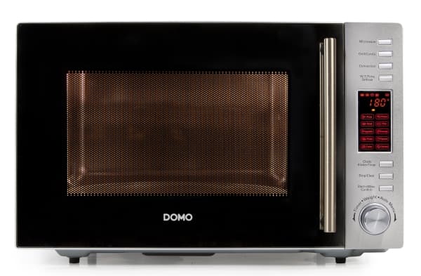 Domo DO2330CG, Countertop, 30 l, 900 W, Knappar, Rotations-, Rostfritt stål, 1100 W