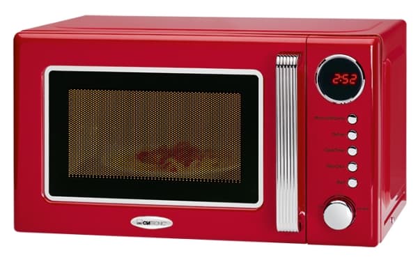 Clatronic MWG 790, Countertop, Kombinationsmikrovågsugn, 20 l, 700 W, Knappar, Rotations-, Röd, Silver