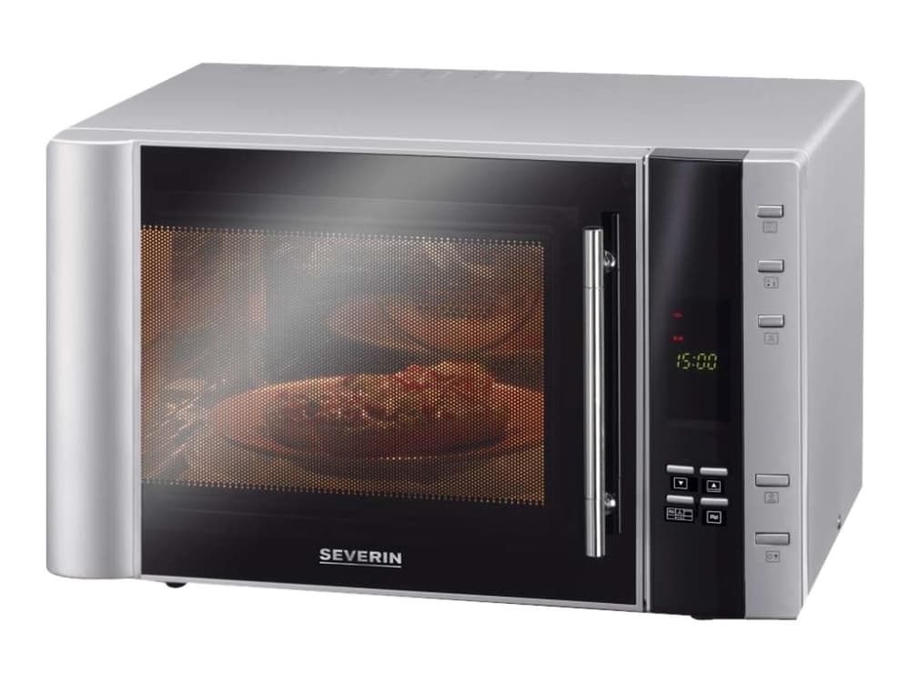 SEVERIN MW 7825 - Mikrovågsugn med konvektion och grill - fristående - 30 liter - 900 W - silver/svart