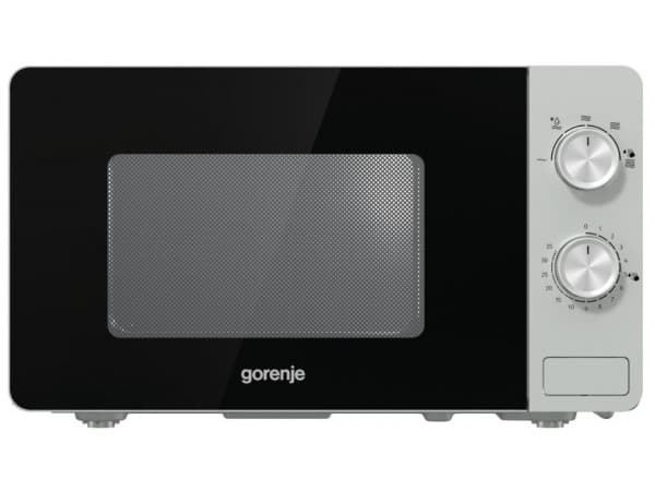 Gorenje MO20E1S, Ovanför spisen, Enbart mikrovågsugn, 20 l, 800 W, Rotations-, Svart, Rostfritt stål