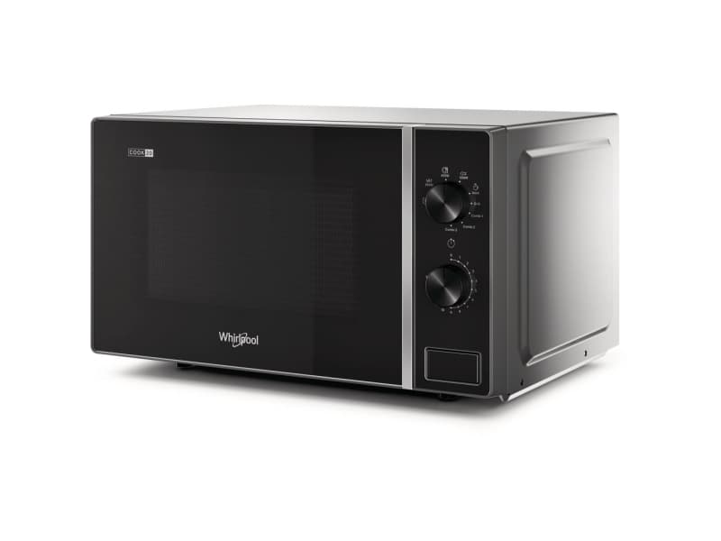 Whirlpool MWP 103 SB, Benkeplate, Grill mikrobølge, 20 l, 700 W, Rotasjon, Svart, Sølv