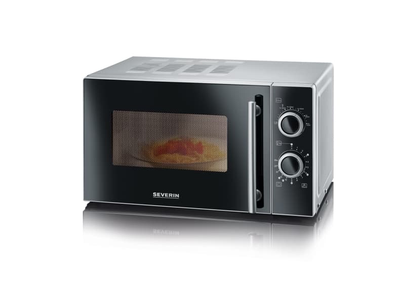 Severin MW 7862, Countertop, Solo mikrobølge ovn, 20 l, 700 W, Rotasjon, Svart, Sølv