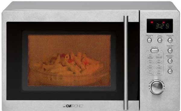 Clatronic MWG 778 U, Benkeplate, Grill mikrobølge, 20 l, 800 W, Knapper, Rotasjon, Hvit