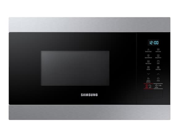 Samsung MG22M8074AT, Inbyggd, Grillmikrovågsugn, 22 l, 1300 W, Knappar, Rotations-, Rostfritt stål