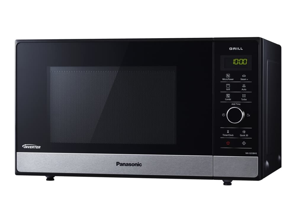 Panasonic NN-GD38 - Mikrovågsugn med grill - 23 liter - 1000 W - rostfritt stål/svart