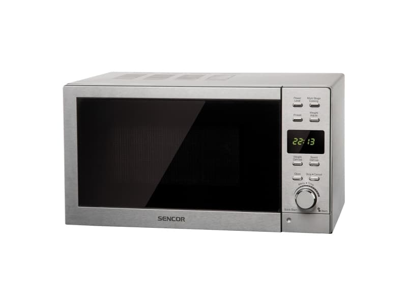 Sencor SMW 6022, Countertop, 20 l, 800 W, Knappar, Rotations-, Rostfritt stål, Vänster