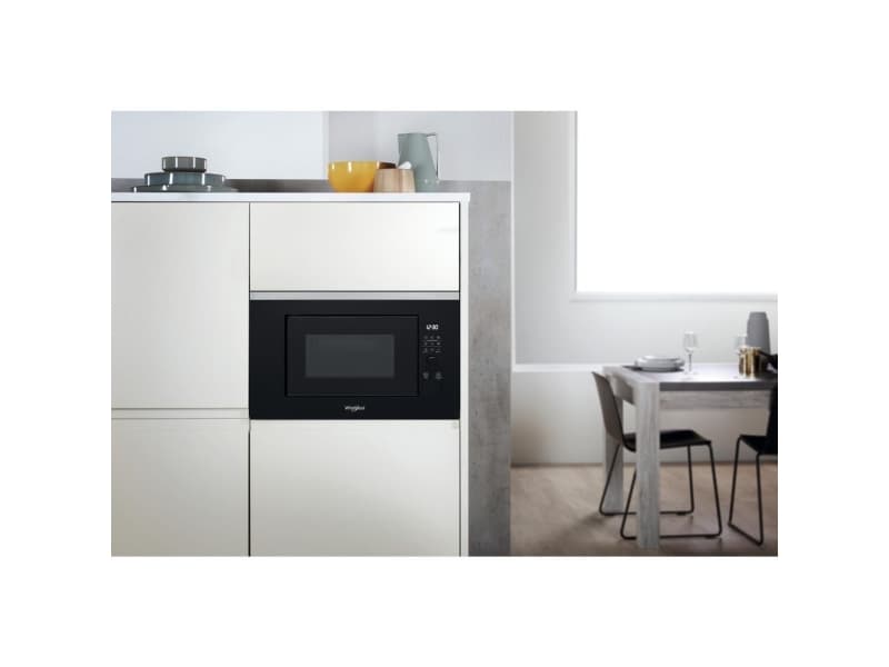 Whirlpool WMF201G mikrovågsugn Inbyggd Grillmikrovågsugn 20 l 800 W Svart, Rostfritt stål