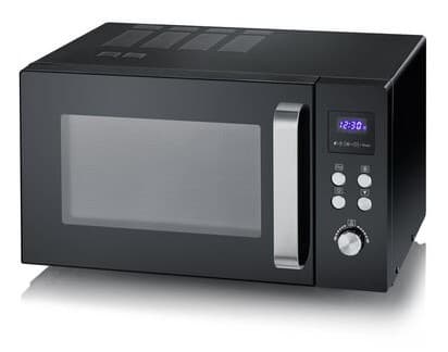 Severin MW 7757, Bänkdiskmaskin, Grillmikrovågsugn, 25 l, 900 W, Rotations-, Röra, Svart