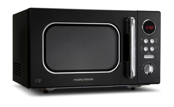 Morphy Richards 511510, Bänkdiskmaskin, Enbart mikrovågsugn, 23 l, 800 W, Knappar, Rotations-, Svart