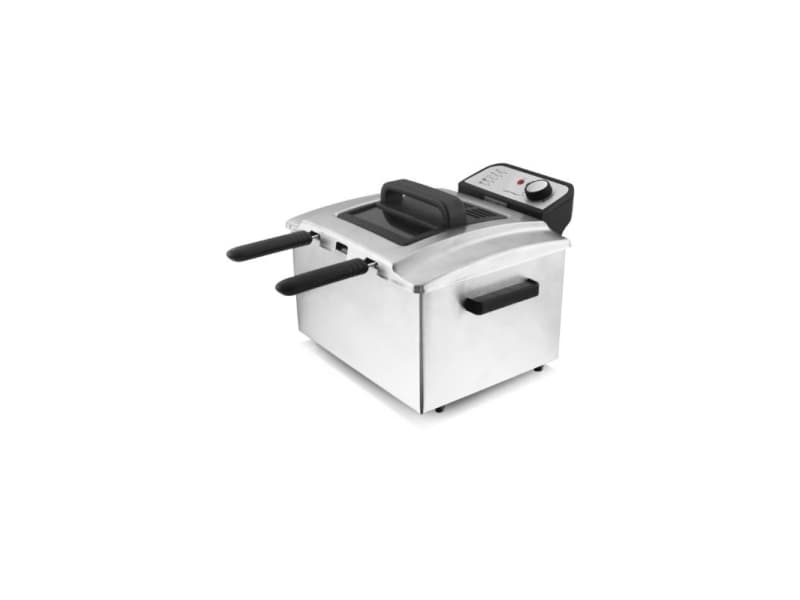 Emerio DF-106187, Fritös, 5 l, Dubbel, Svart, Rostfritt stål, Rotations-, Stand-alone