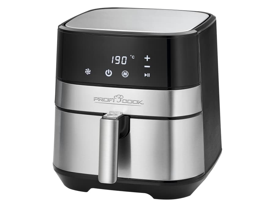 ProfiCook 501177, Varmluftsfritös, 5,5 l, 80 ° C, 200 ° C, Single, Svart, Rostfritt stål