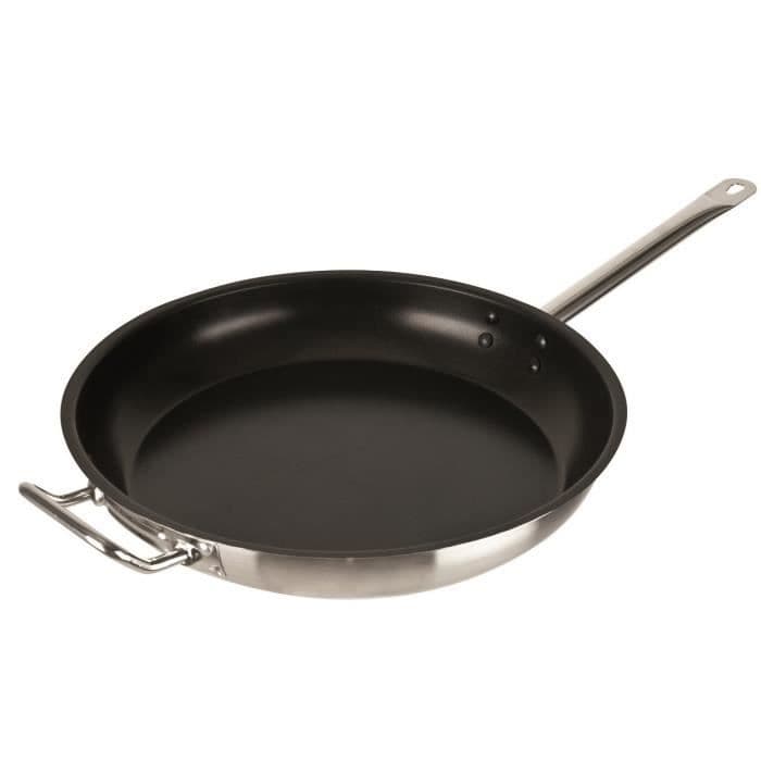 INOXIBAR Professional Line -pannuastia ruostumattomasta teräksestä - tarttumattomalla ilman PFOA: ta - Ø 40 cm - harmaa - kaikki lämmönlähteet indukt