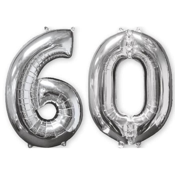 AMSCAN-sarja 2 numero 60 ilmapalloa - hopea