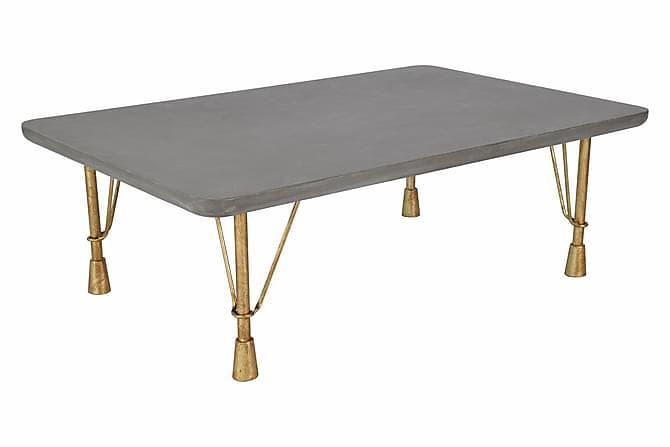 Lova Sofabord 122 cm Grå/Guld