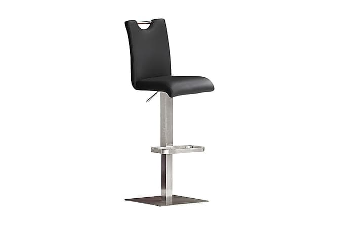 Crespo Barstol Kunstlaeder Sort/Stål