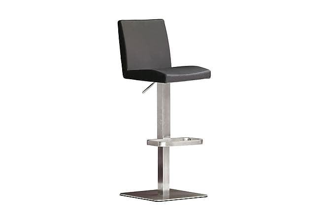 Lopes Barstol Kunstlaeder Sort/Stål