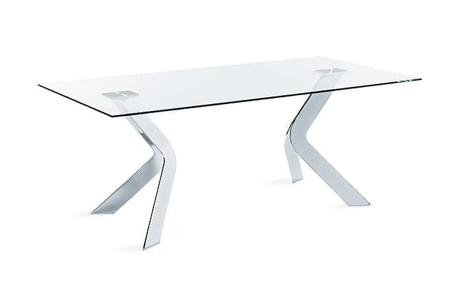 Virginia Spisebord 200 cm Glas/Krom