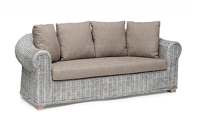 LEICESTER 2,5-Personers Sofa Hvid/Grå