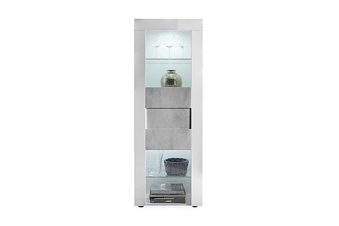 Easy Vitrineskab 61 cm Hvid/Beton