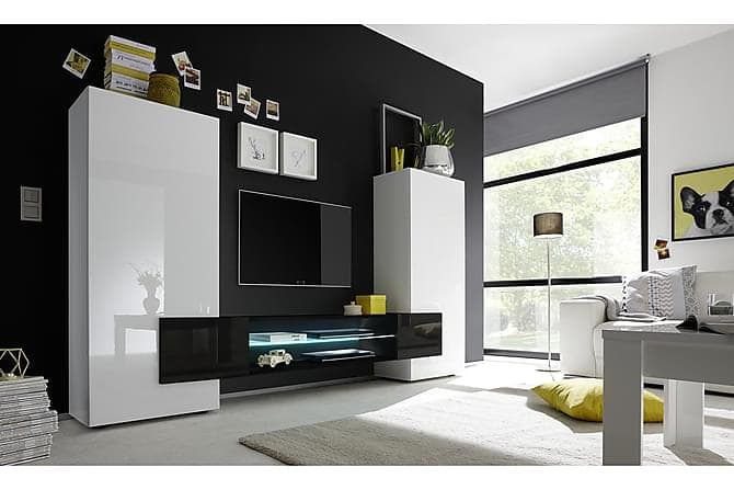 Incastro TV-Mobel 258 cm Hvid/Sort