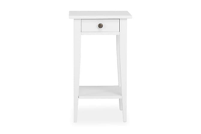 Nyhamn Sengebord 39 cm med 1 Skuffe Hvid