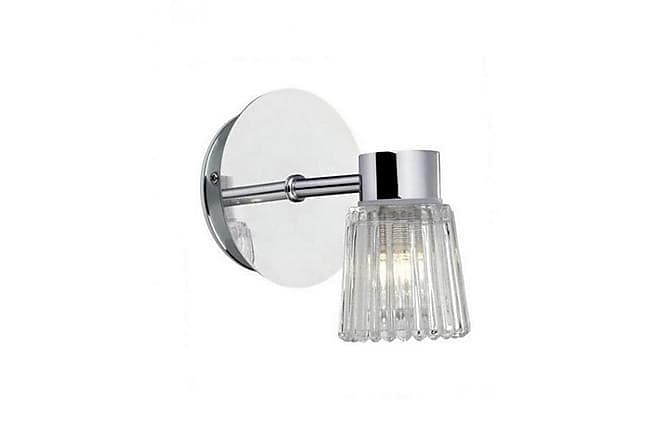 EZE Vaeglampe 1L Krom/Klar IP44