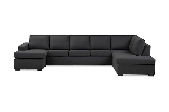 NEW YORK U-sofa XL Divan Venstre Morkegrå