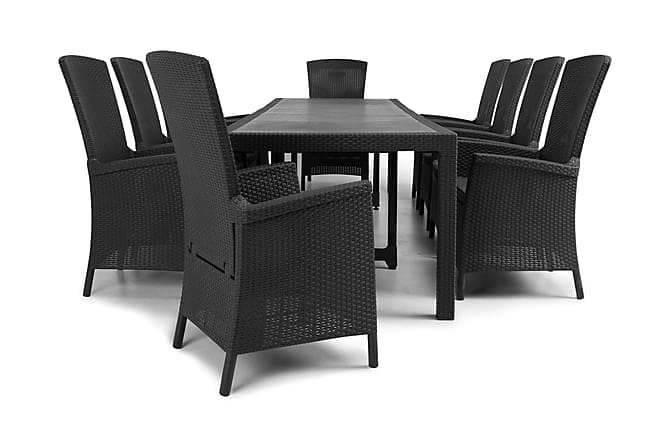 SYMPHONY Bord 162-322 + 10 VERMONT Justerbar Fåtölj