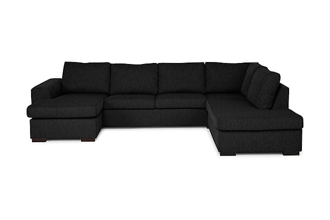 CONNECT U-sofa Large med Divan Venstre Svart