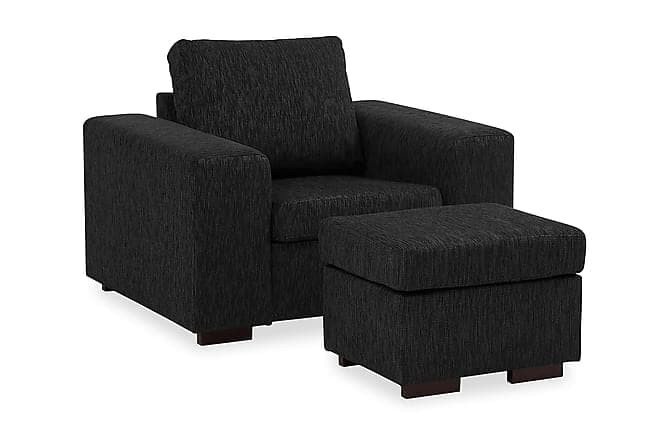 CONNECT Lenestol+Fotskammel 60 Svart