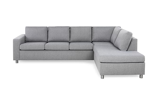 NEW YORK 3-seters Sofa med Sjeselong Hoyre Lysegrå