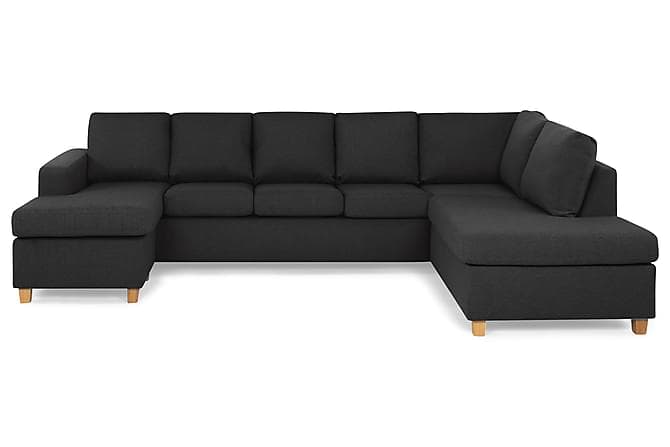 NEW YORK U-sofa XL Divan Venstre Antrasitt