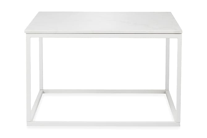 Carrie Sofabord 70 cm Marmor Hvid/Hvid