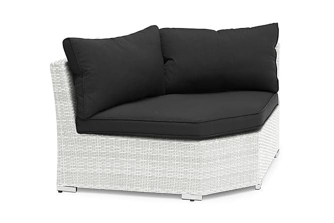 Wisconsin Hjornedel Rund Polyrattan/Hvid Hillerstorp