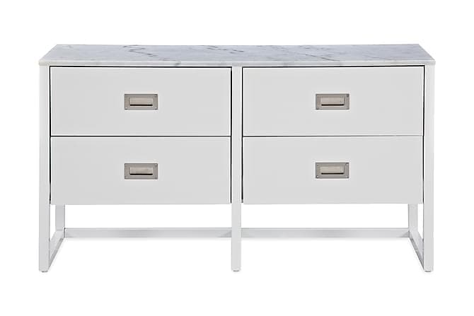 Miller Kommode 120x69 cm Marmor Hvid/Grå