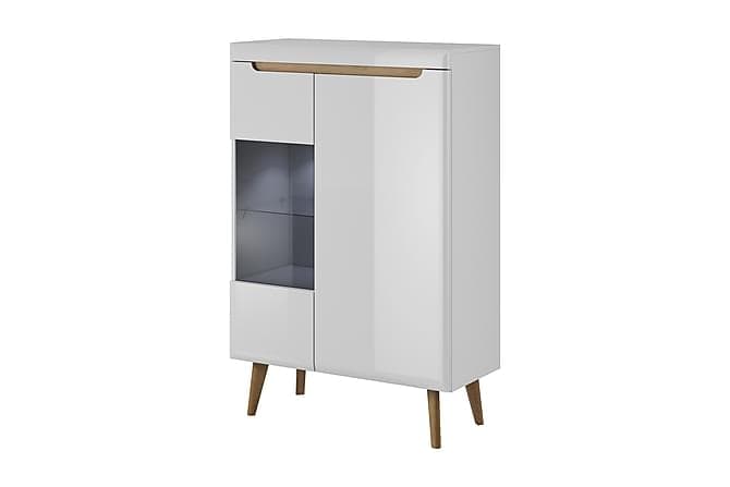 Ciel Vitrineskab 90 cm Hvid/Eg