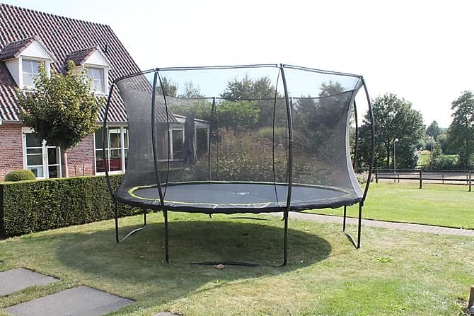 Exit Silhouette Trampoline med Nett 427 Rund Svart