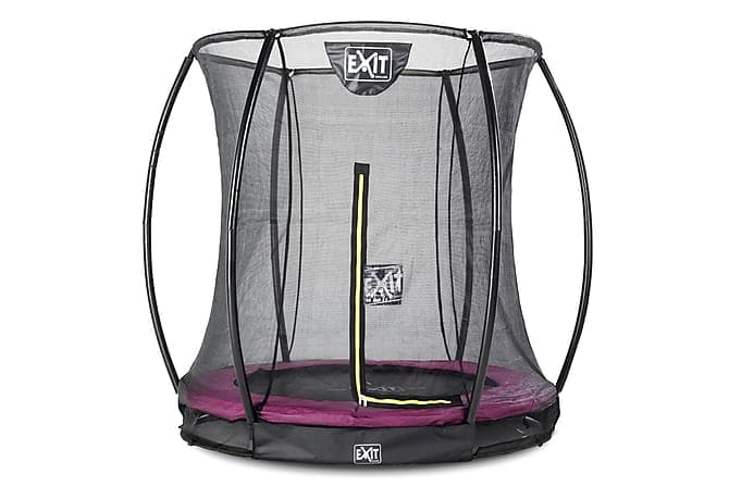 Exit Silhouette Ground Trampoline med Nett 183 Rund Rosa