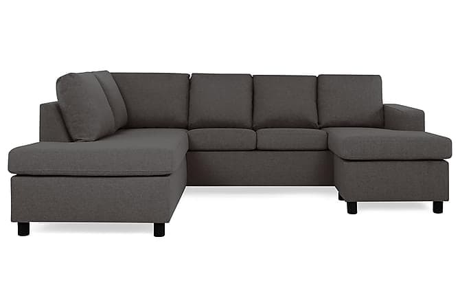 NEW YORK U-sofa Large Divan Hoyre Morkegrå