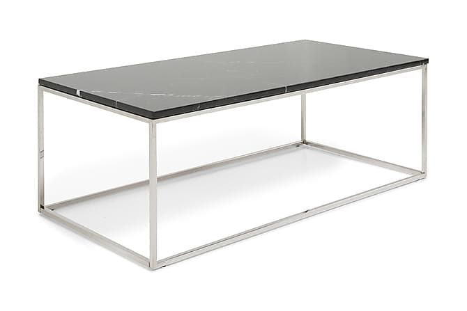 CARRIE Soffbord 120 Marmor Svart/Krom