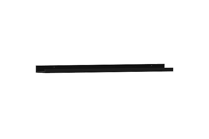 BLACK SHELF Bildehylle MDF 150 Svart