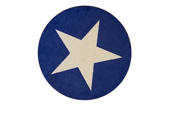 STAR Gummerad Matte 120 Rund Blå