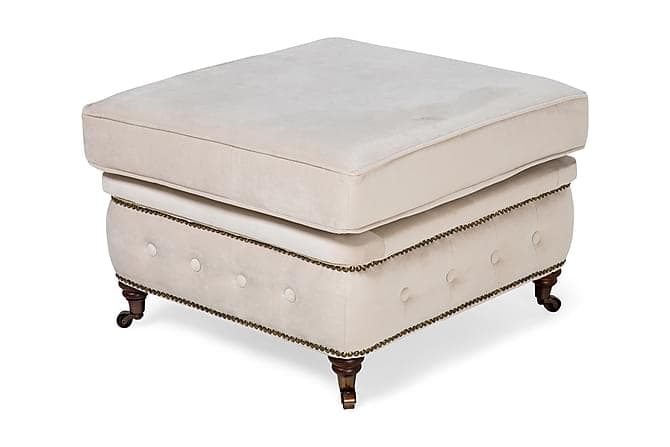 CHESTERFIELD LUX Fotpall Sammet Beige
